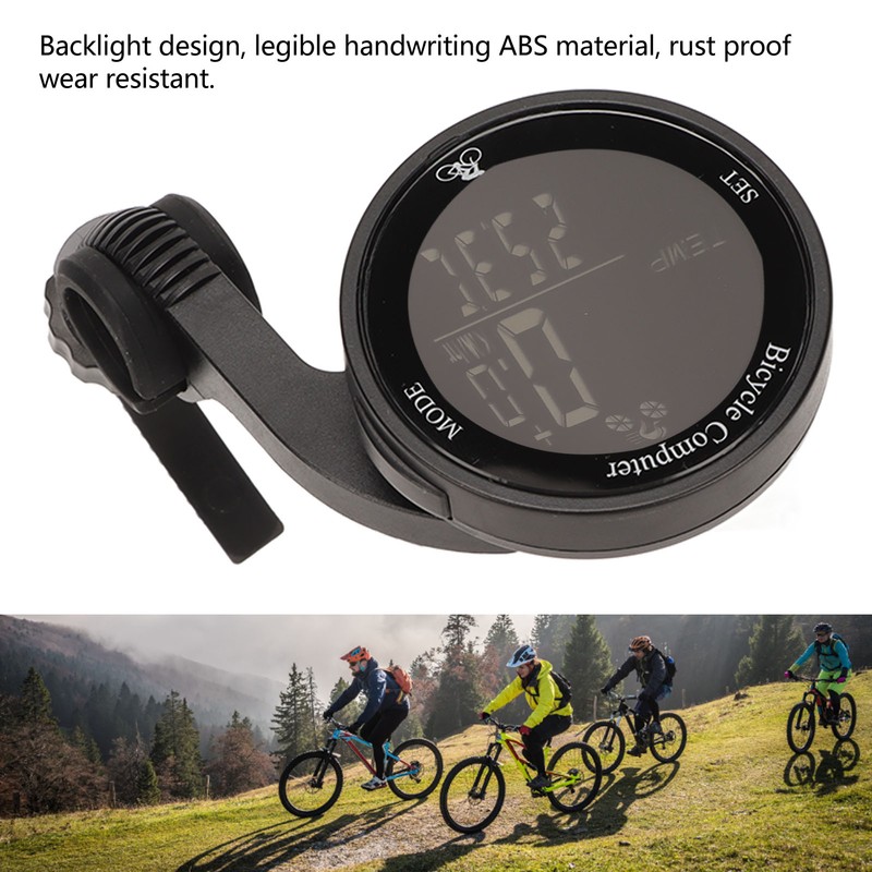 Bike Computer Speedometer Thermometer Clock Large Screen Clear Handwriting Waterproof