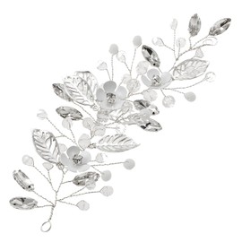 Crystal Bridal Hair Accessories, Bridesmaid Flower Girl Flower Hair Accessories, Wedding Tiaras for Bride, Prom Diamante HairClips for Women for Bridesmaid, Flowergirl, Wedding Guest & Girl (Silver)