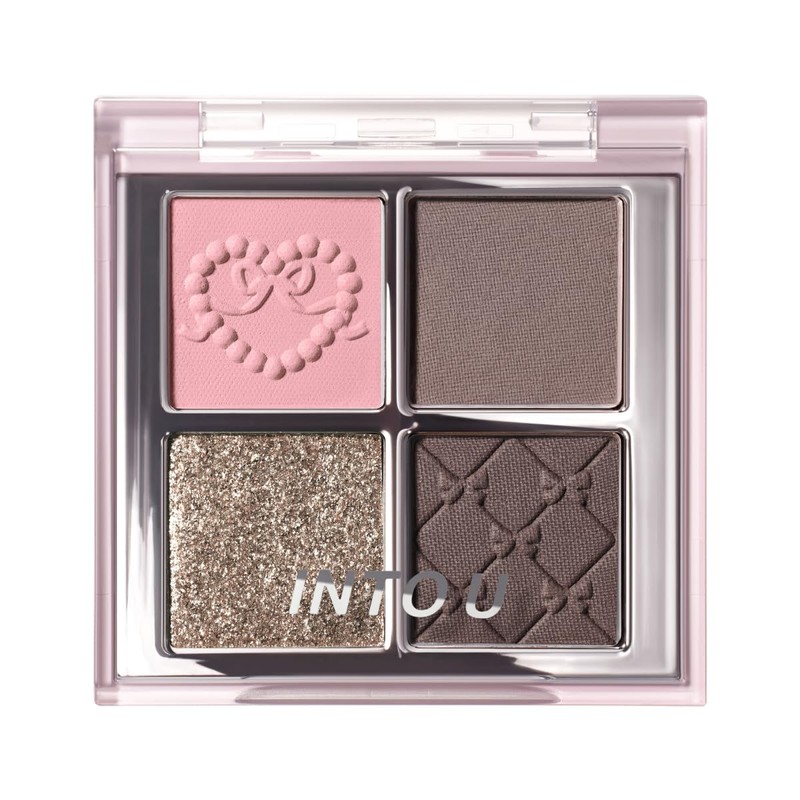 INTO U Eye Shadow Rotational Eyeshadow Palette 4 Colors Shiny