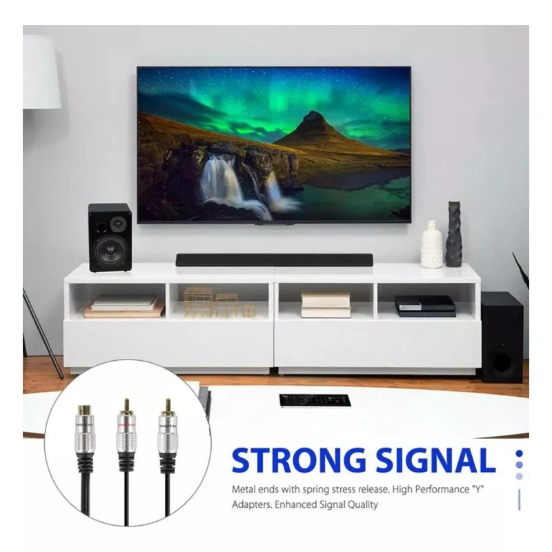 Lecute Shop Cable Jack 3.5mm A 2 Rca Macho Plug