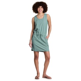 RBX Active Tank Dress for Women Sleeveless Stretch Woven Quick Drying Hiking Golf Dress Beach Coverup Tunic with Pockets Sea