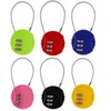Litoexpe 6 Pcs Combination Lock, 3 Digit Outdoor Waterproof Padlock