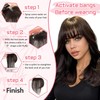 Datanala 100% Real Human Hair 360° Cover Air Bangs In