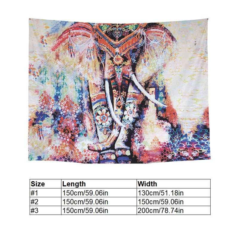 Elephant Style Hanging Mat Art Beach Towel Carpet Tapestry for