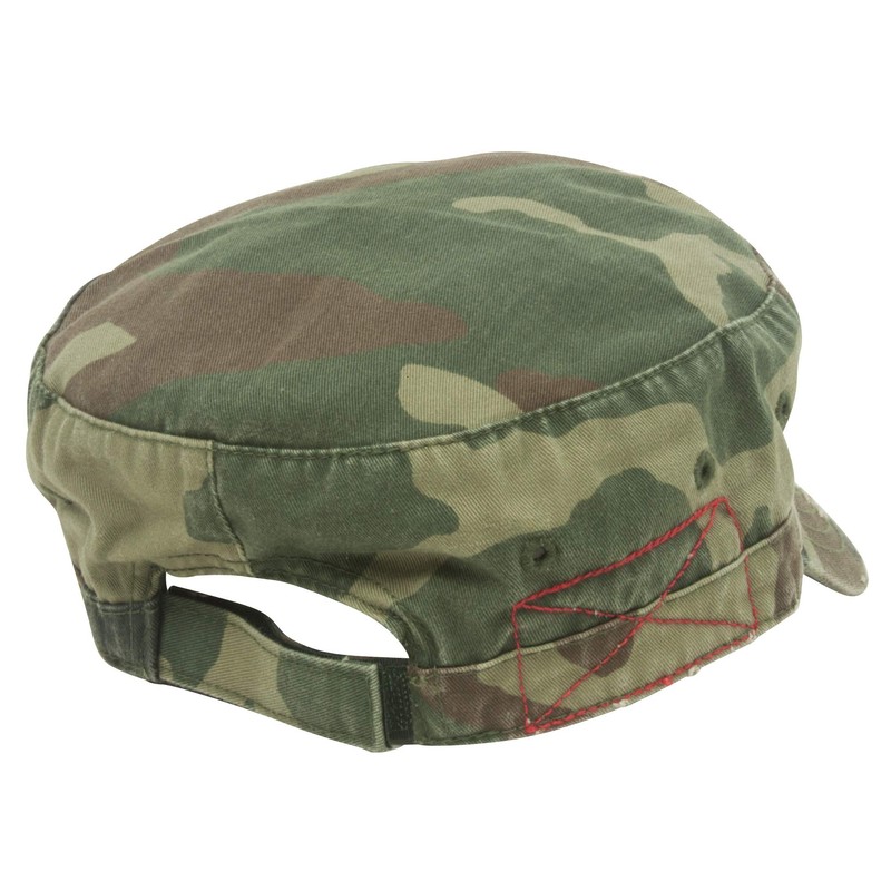 MG Distressed Washed Cotton Cadet Army Cap (Camo)…