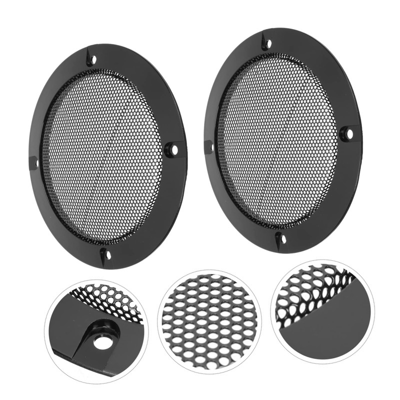 jojofuny 2sets Speaker Grill Covers Mesh Decorative for Car Audio