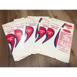 Vintage Lot Of 5 Everett’s DE Brand Vitamin D Half Gallon Milk Cartons-hts