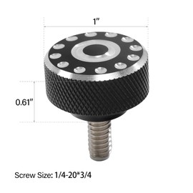 C.C. RIDER Billet Aluminum Seat Bolt Screw 1/4"-20 Thread Compatible for Harley 1996-2025, Bolt Seat Nut fit for Harley Accessories Sportster Dyna Softail Electra Glide Street Glide