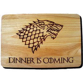 Game of Thrones Gift Idea Chopping Board, Bamboo Wood, Sea Board, Placemat, Dinner Is Coming, Wolf Winter Cooking and Baking Birthday