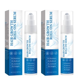 Rosemary Hair Growth Roll-On Serum 3% Rosemary Oil,2% Redensyl Anagain Strengthens Roots,Reduces Hair Loss,Volumizes & Nourishes Hair Lightweight,Non-Greasy Formula for Scalp Health 25mL*2Pcs