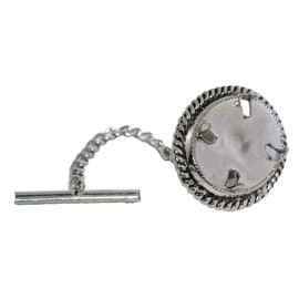 18x13 FLAT GLUE DOWN CAB FAUX PRONG SILVERPLATED TIE TACK CLUTCH CHAIN MOUNTING