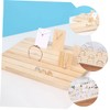 Baluue Earring Display Stand Beech Wood Earring Card Holder for
