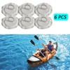 TONLOOEEL 6 Pack 4.33"/11cm Stainless Steel D-Ring Circular Patch for