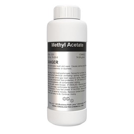 Methyl Acetate – Solvent | Fast Evaporating | Industrial Grade | Ideal for Coatings, Adhesives, and Cleaners | (500mL (16 Fl Oz))