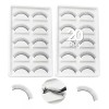 Veraly 20 Pares Pestañas Práctica Extensiones Maquillaje Lashista Color Negro