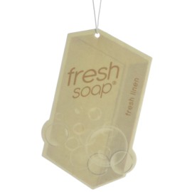 Fresh Soap Car Air Freshener Cardboard Hanging Long Lasting Scent, Fresh Linen