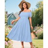 Plus Size Summer Dress Light Blue Baby Shower Long Maternity