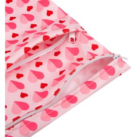 ALVABABY - 2 bolsas para pañales de tela, impermeables, lavables, reutilizables, con dos bolsillos con cierre de zíper para viajes, playa, alberca, guardería, artículos sucios para bebés, bolsa de