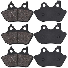 DUOOK Front & Rear Brake Pads High Performance for Harley Electra Glide, Road King, Dyna, Sportster XL1200/XL883, Softail Heritage Classic (2000-2007), Fat Boy, Night Train, V-Rod