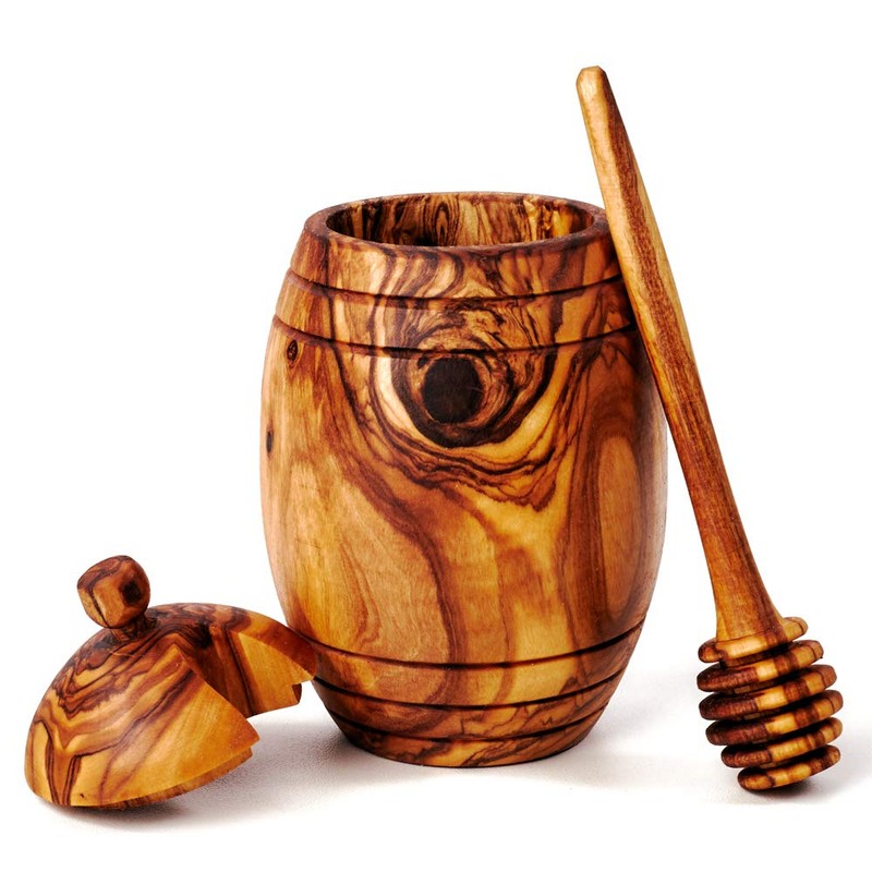 Honey Pot with Honey Spoon, 12cm