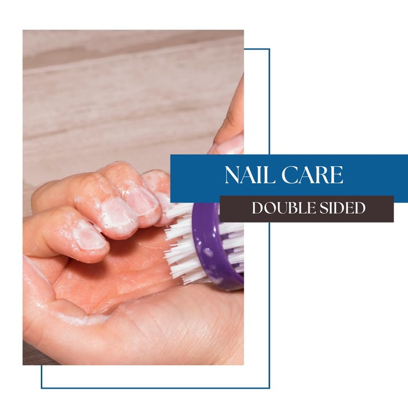 Nail Cleaning Brush (5 Pcs) Double Sided Finger Brush Scrubbing