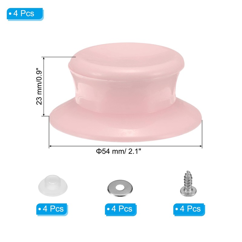 sourcing map 4pcs Pot Pan Lids Replacement Knob, Plastic Pan