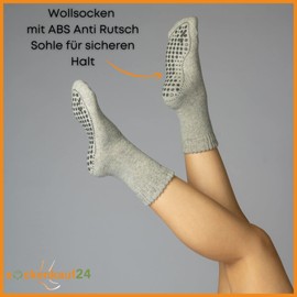 Sockenkauf24 21463 Men’s Socks, 2, 4, 6 Pairs, ABS Socks, Anti-Slip Socks with Wool - 43/46