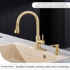 GAGALIFE Kitchen Sink Soap Dispenser Brushed Gold, Under Sink Soap
