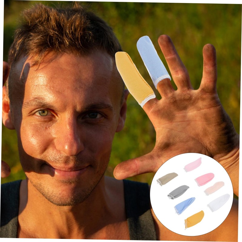 Beavorty 30Pcs Breathable Finger Cots Durable Fingertip Protector Sleeves Elastic