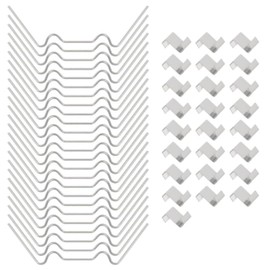 50pcs Greenhouse Glass Clips,Greenhouse Accessories Polycarbonate Greenhouse Clips for Fitting Glass,Greenhouse Glass Accessories Retaining Clips Spring Window Clip(25 W Wire Clips & 25 Z Clips)