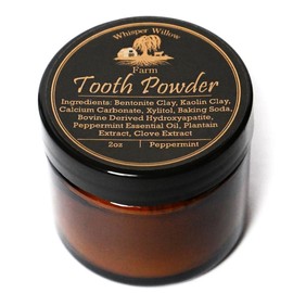 Natural Remineralizing Hydroxyapatite Tooth Powder, Natural Toothpaste Alternative Oral Whitening:_Peppermint - Glass Jar_2oz