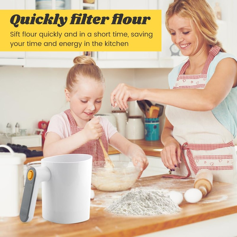 Electric Flour Sifter, Battery Operated Flour Sifter for Baking with