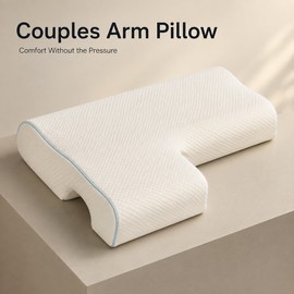 Couple Memory Foam Pillow with Arm Channel Side Sleeper Neck Support Bed Pillow