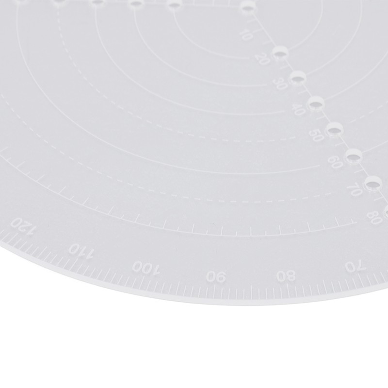Round Center Finder Acrylic Semi Transparent Compass Drawing Measurement Tools