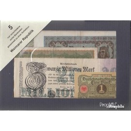 Prophila Collection Banknote German Reich 5 Different Banknotes Weimar Republic (Banknotes for Collectors - No Payment Method)