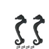 NNNJunhua Seahorse Shaped Decorative Drawer Hardware Handles Creative Double Hole