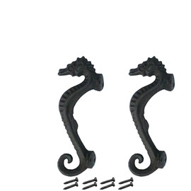 NNNJunhua Seahorse Shaped Decorative Drawer Hardware Handles Creative Double Hole Furniture Pull Knobs for Cupboard Doors Dresser 2 Pieces