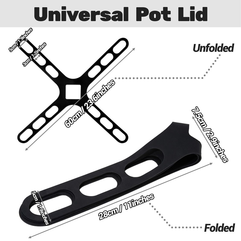 Lid Latch Compatible with Crockpots, Crisscross Silicone Universal Securing Strap