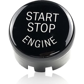 ciciment Start-Stop Button, Replacement Engine Start Button Cover, Compatible with Serie 1 2 3 4 5 6 7 Series X1 X3 X4 X5 X6 / F20 F30 F10 F01 G30 G11 (Black)