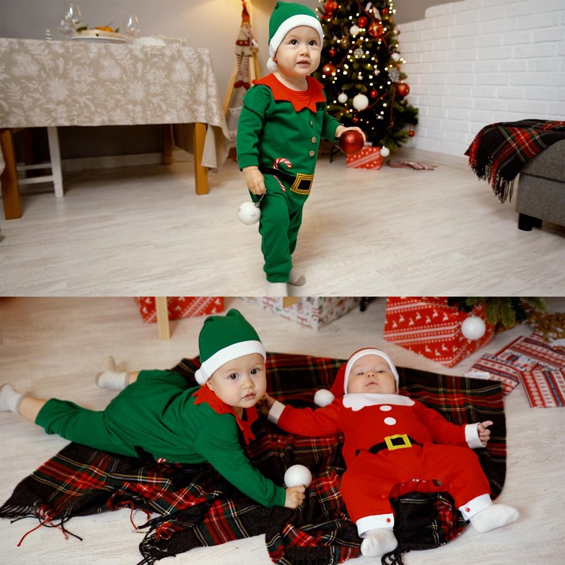 My First Christmas Baby Girl Boy Romper Newborn Clothes Long