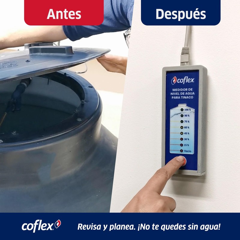 Medidor de nivel de agua para tinaco - de 1,100L
