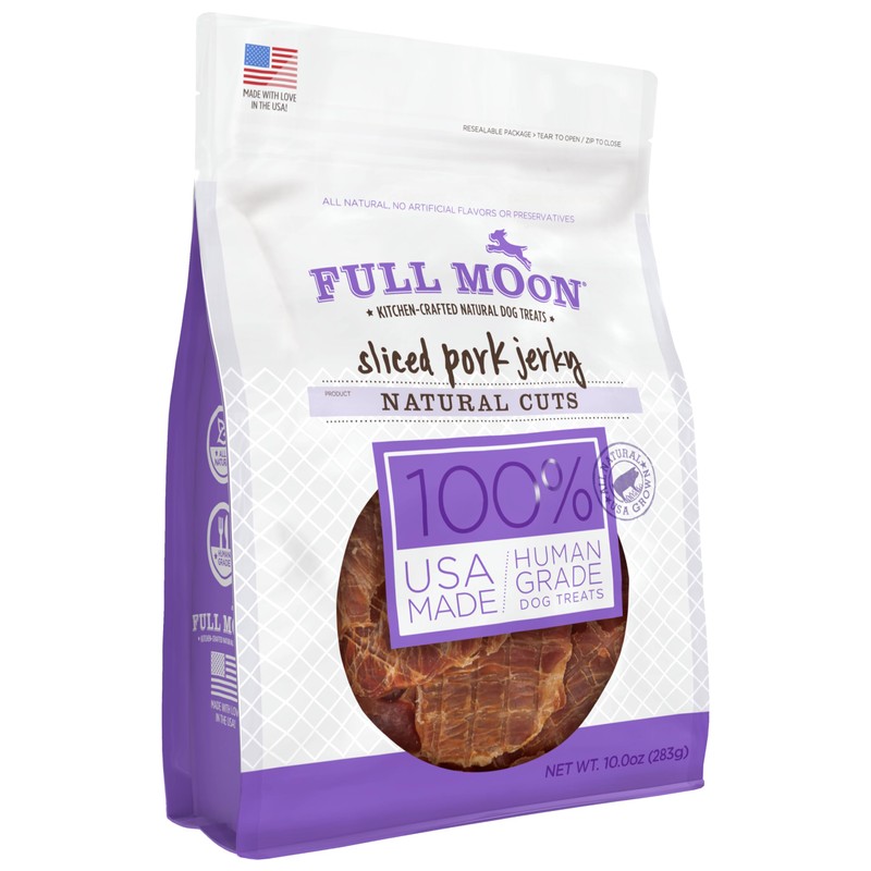 Full Moon Natural Cut Pork Jerky Healthy All Natural Dog