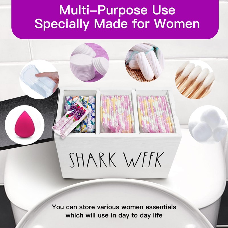 MISTOD Tampon Holder for Bathroom, Pad And Tampon Organizer with