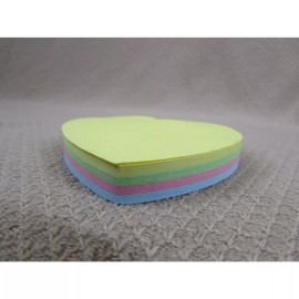 Source Unknown Heart Shape Sticky Notes 100 sheets 2 1/2" x 2 3/4 "