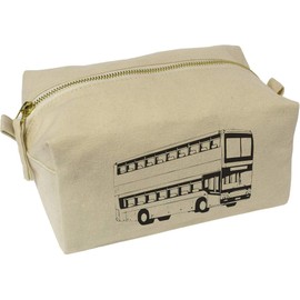 'Double Decker Bus' Canvas Wash Bag/Makeup Case (CS00038939)