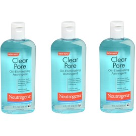 Neutrogena Clear Pore Oil Eliminating Astringent, 8 Oz(3 Pack)