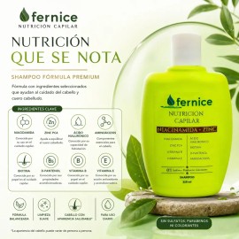 3 Shampoo Fernice Nutrición Capilar Niacinamida Y Zinc 350ml