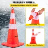28 In Orange Traffic Cones With Reflective Collars Weighted Base
