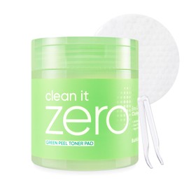 Banila Co Clean it Zero Green Peel Toner Pad, Vegan Korean Double Texture for Gentle Exfoliation, Green Complex and LHA for Even Skin and Sebum Removal, Hypoallergenic, Alcohol-Free (70 Pads)