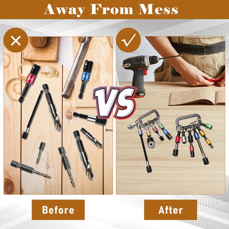 Anglekai 18PCS Bit Holder Cool Gadgets, 11P Drill Bit Holder